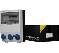 Distribuidor de energía TD-S/FI, 3x230V, Disyuntor diferencial 40A, 4 polos, marca Doktorvolt®, modelo 9030