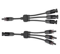 Distribuidor solar de 3 vías, 20 cm, 1 par, para conexión en paralelo
