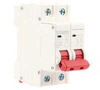 Disyuntor DC, 500V 20A, Interruptor de Circuito Fotovoltaico de 2P DZ47-63Z C50 Disyuntor Rearmable Diferencial Interruptor Automático Magnetotérmico para Oficinas, Edificios, Doméstica