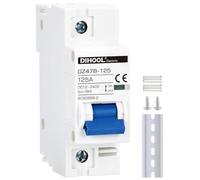 Disyuntor DC dz47 1P 125Amp 12V 24V 36V 48V DC MCB Protección contra cortocircuito Interruptor de desconexión Aislador para panel solar Batería UPS Inversor fotovoltaico PV System