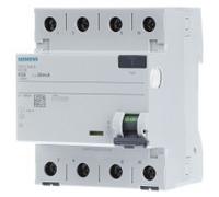 Disyuntor de corriente residual 63A, 4 polos, 30mA, 400V 5SV3346-6 | Siemens | 5SV3346-6 | Protección diferencial