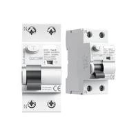 Disyuntor de corriente Residual tipo B, CC ELCB 2P 4P 40A 63Amp 30mA 100mA 300mA tipo B 6KA RCD, 1 Uds.(2P 40A 300mA)