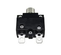 Disyuntor de Reinicio Negro 10a Dc 50v para Coche y Barco | Protección contra Sobrecarga, Plástico y Metal, Circuito Auxiliar Automotriz, Orificio Redondo de 10mm