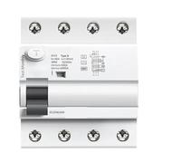 Disyuntor diferencial de CC tipo B, 4 polos, 40 A, 63 A, 30 mA, 300, 6 KA, 1 unidad(4P,40A 300mA)