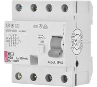Disyuntor diferencial ETI EFI-P4, 4 polos, 25A, 0,5A, tipo A, de acción instantánea