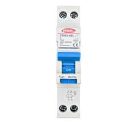 Disyuntor Diferencial + Magnetotérmico (RCBO) | TSN3-40L | Tipo AC | 1P+N 10mA 240V | Capacidad Corte 6kA | Intensidad 10A