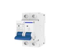 Disyuntor en miniatura de CA, 2 polos, 6A, 10A, 16A, 20A, 25A, 32A, 40A, 50A, 63A, 120/240V, interruptor de montaje en riel de viaje magnético térmico