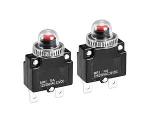 Disyuntor miniatura, disyuntor térmico, 4-30 A, 125/250 V CA, 32 V CC, interruptor de protección contra sobrecarga, tapa impermeable, paquete de 2(18a)