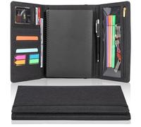 Ditiord Funda para planificador de Tres Pliegues, tamaño Ejecutivo A5 22,4 x 15,3 cm, Organizador de portafolio, Bolsillo, Impermeable, para Rocketbook Smart Notebook y Accesorios, Negro