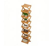Diuyzoc Organizador de Zapatos Plegable - Estante Vertical Estrecho de 8 Niveles,Zapatero de Pie para Almacenamiento,para Recibidor, Garaje, Rincón, Estudio, Dormitorio, Hogar, Apartamento