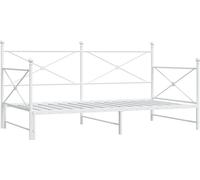 Diván con nido sin colchón blanco 100x190 cm acero