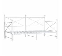 Diván Con Nido Sin Colchón Blanco 100x190 Cm Acero Vidaxl