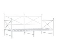 Diván Con Nido Sin Colchón Blanco 107x203 Cm Acero Vidaxl