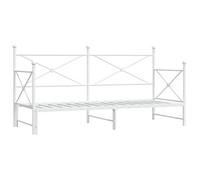 Diván Con Nido Sin Colchón Blanco 90x190 Cm Acero Vidaxl