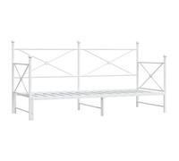 Diván Con Nido Sin Colchón Blanco 90x200 Cm Acero Vidaxl