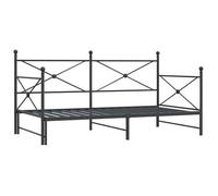 Diván Con Nido Sin Colchón Negro 100x200 Cm Acero Vidaxl