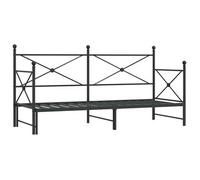 Diván Con Nido Sin Colchón Negro 90x200 Cm Acero Vidaxl