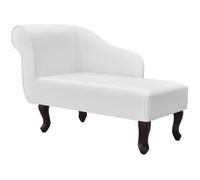 vidaXL Sillón Blanco de Cuero Artificial Elegante Lujoso reposabrazos Izquierdo