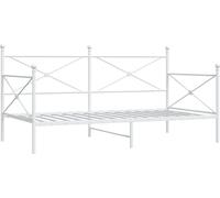 Diván sin colchón blanco 100x200 cm acero