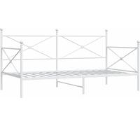 Diván sin colchón blanco 107x203 cm acero