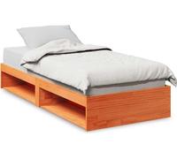 Diván sin colchón marrón cera 100x200 cm madera maciza de pino