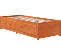 Diván sin colchón marrón cera 75x190 cm madera maciza de pino
