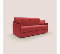 Divani.Store Sofá Cama Evans, Lona, Rojo, 149 cm (Mat. 120x197)