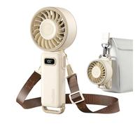 Diveblues Ventilador de Mano Turbo Portátil, 100 Velocidad, Flujo de Aire Potente de 7,4 m/s, Mini Ventilador Plegable 180° 4-en-1 para Mano, Cuello o Mesa, Recargable para Verano, Viajes y Exterior
