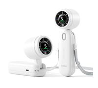 Diveblues Ventilador turbo portátil de mano iTurbo de alta velocidad, pantalla LED, batería recargable de 2000mAh, 5 velocidades del viento, hasta 6 horas de duración, mini ventilador para viajes