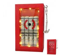 Divertida caja de emergencia con martillo, en caso de emergencia, disco de emergencia, regalos de bomberos, hucha de bomberos, regalo de cumpleaños, ofrece espacio para dulces, dinero en efectivo