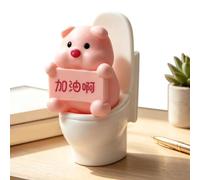 Divertida decoración de baño para montar en la pared sentado en el inodoro | Figura de escritorio, decoración de baño para el hogar, sala de estar, dormitorio, cocina, mesa, entrada