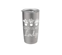 Divertida y loca señora de las plantas, le encanta la jardinería, la jardinera Vaso térmico de acero inoxidable de doble pared