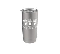 Divertida y loca señora de las plantas, le encanta la jardinería, la jardinera Vaso térmico de acero inoxidable de doble pared