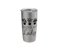 Divertida y loca señora de las plantas, le encanta la jardinería, la jardinera Vaso térmico de acero inoxidable de doble pared