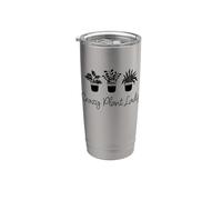 Divertida y loca señora de las plantas, le encanta la jardinería, la jardinera Vaso térmico de acero inoxidable de doble pared