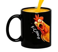 Divertidas tazas de café, 350 ml de cerámica con mango cómodo, tazas de café, vasos para beber - para hombres y mujeres, cumpleaños, oficina, escuela, habitación de estudiantes, agua fría, de