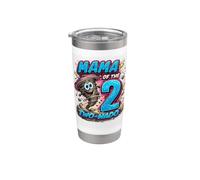 Divertido diseño de Mama of the Two-Nado para cumpleaños de niños Vaso térmico de acero inoxidable de doble pared