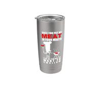 Divertido diseño de Pitmaster del humor de la parrilla del amante de la carne de la barbacoa Vaso térmico de acero inoxidable de doble pared