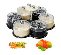 Divided Serving Tray - 33 * 14.5cm/13 * 5.7inch Rotating Party Platter Display,Veggie Serving Tray,for Food Table Kids Adults Travel Picnic Catering Hosting