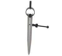 Divisor de alas, calibrador divisor ajustable con tuerca de resorte, brújula de acero al carbono y cuero para marcar y marcar en madera, plástico y metal, plano (125 mm)
