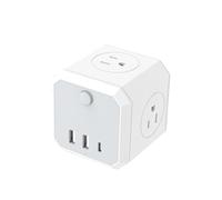 Divisor de Enchufe Toma Cúbica con Puertos de Carga USB para Múltiples