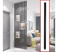Divisor de habitación de aluminio, moderno, diseño de piso a techo, perfecto para estudio, pasillo, entrada, sistema de separación de listones de metal