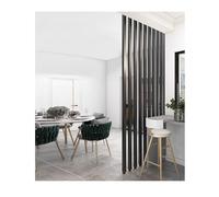 Divisor de habitación de madera de suelo a techo, con listones negros extra altos para apartamento tipo estudio, 190 cm / 74.8in, Slish, decoración moderna para el hogar
