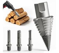 Divisor de madera con tornillo cónico, cono de perforación, 50 mm, con 3 | Joycabin Divisor de leña, cortador de leña, cortador de leña, cortador de leña para cortar y cortar