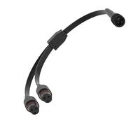 Divisor en Y para luces permanentes para exteriores Govee, cable en forma de Y (1 macho a 2 hembras) compatible con Govee H705A H705B H705C H706A H706B H706C (negro)