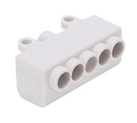 Divisor principal de alta potencia de 4 piezas 400 V 60 A, conector de terminal de tornillo blanco, conectores de cable T-Tap reutilizables universales para cableado de luz de techo(1in-4out)