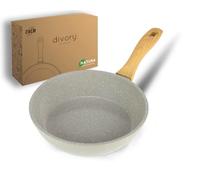 DIVORY Sartén cerámica 24cm - para placa de inducción, sin PFAS ni PTFE, con revestimiento, apta para horno y lavavajillas, (Natura, 24 cm)