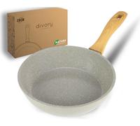 DIVORY Sartén cerámica 28 cm - para cocinas de inducción, sin PFAS ni PTFE, grande, recubierta, apta para horno y lavavajillas (Natura, 28 cm)