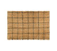 Dixie Felpudo Freja a cuadros 60x90 cm Natural-dark grey