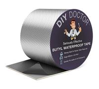 DIY Doctor Cinta de Butilo 100mm x 5m - Cinta de Reparación Impermeable de Aluminio para Fugas en Tejados - Sellador Resistente para Exteriores